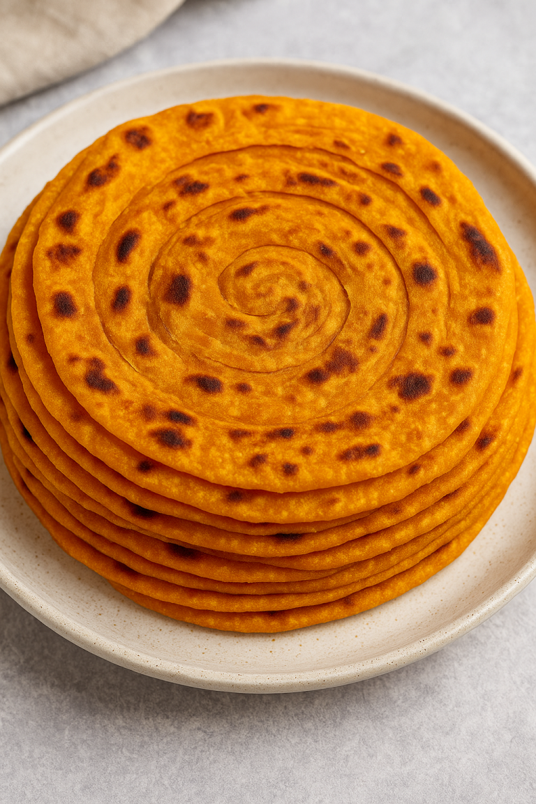How to Cook Pumpkin Layered Chapati